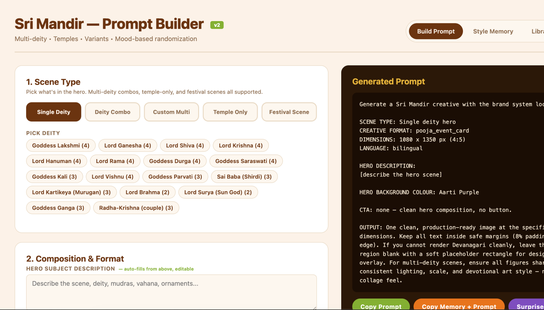 Social media content planner UI